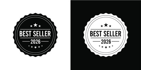 Best seller 2026 badge vector design