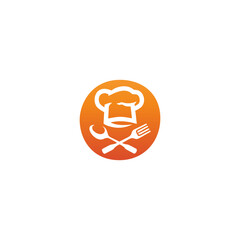 chef's hat with kitchen tools and banner vector illustration