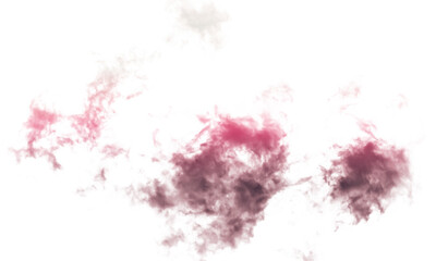 Pink cloud effect on transparent backdrop