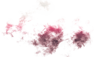Pink cloud effect on transparent backdrop
