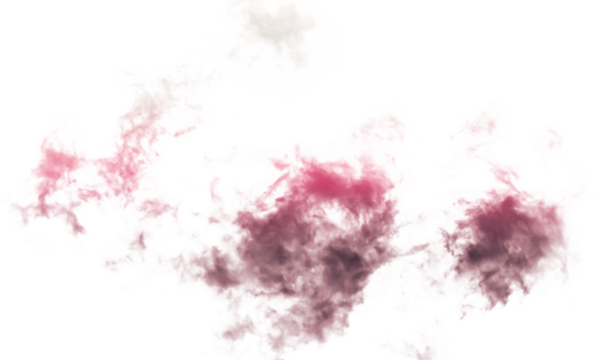 Pink cloud effect on transparent backdrop