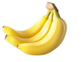 Bunch of fresh yellow bananas ready to eat for healthy snack or smoothie boost