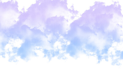 Blue and purple smoke cloud on transparent background