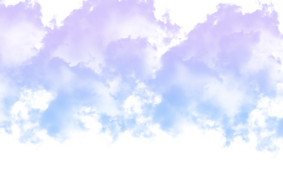 Blue and purple smoke cloud on transparent background