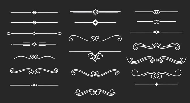 Elegant Vector Dividers and Decorative Design Elements for Creative Projects and Graphic Design