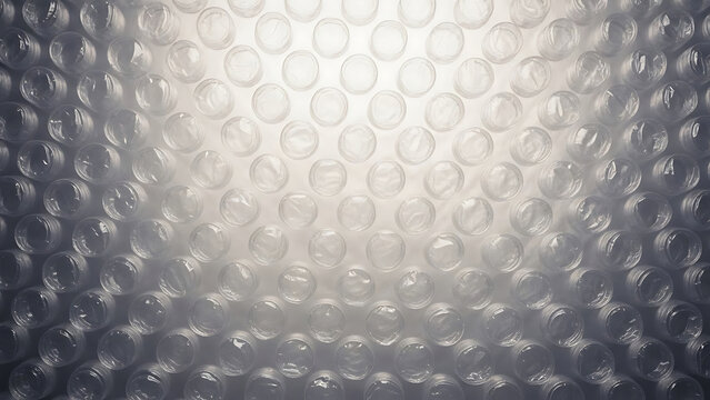 Close up of clear plastic bubble wrap texture with light and shadow image