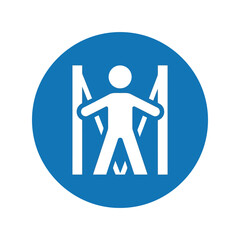 Safety harness icon   fall protection vector illustration Vector