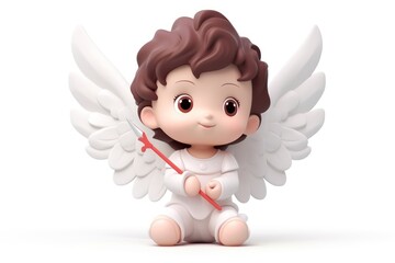 Fototapeta premium Asian cupid white cute toy.
