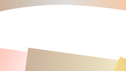 Fototapeta premium A minimal, clean background for text, with soft brown pink yellow gradient abstract shapes forming a decorative frame or border with ample copy space in the center