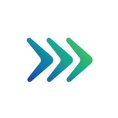 Obraz premium Gradient Arrows Icon Seamless Right Direction Symbol for Navigation and Movement