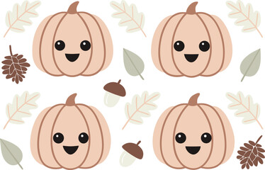 Fall Pumpkins and Leaves Clipart Set. Autumn Pumpkins and Leaves Illustration. Seasonal Pumpkins and Leaves Clipart. Harvest Pumpkins and Leaves Collection. Pumpkin and Fall Leaves Clipart Pack