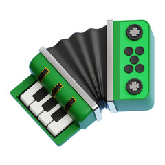 Accordion 3d Illustration