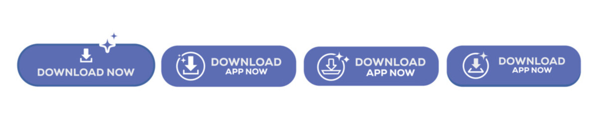 Download app now button set. Use for web design, ui, ux interface navigation bar button set. vector illustration