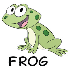 Easy to Edit Frog Vector for Printing and Web Use