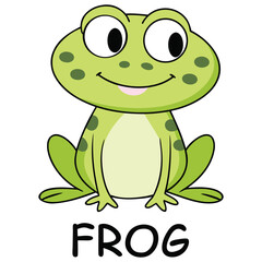 Happy Green Amphibian Frog Character Vector Design (2)