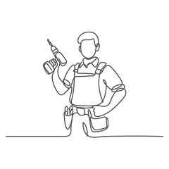 A construction worker uses a power drill to bore a hole into a wooden wall, focusing on the task with precision and care.