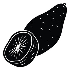 a fresh sweet potato with smooth reddish brown ski (1).eps