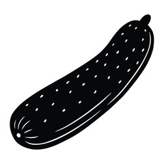 a monochrome high contrast drawing of a pickle 
