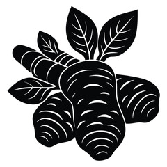 black and white linocut illustration of ginger roo.eps