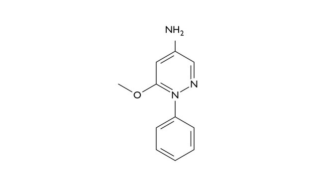amezinium molecule, structural chemical formula, ball-and-stick model, isolated image vasopressor agent