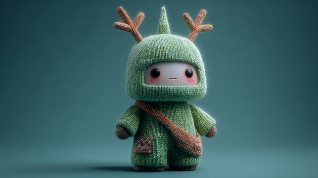 3d character of a cute christmas gnomo