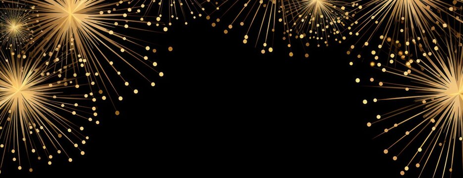 Gold firework neon fireworks background celebration.