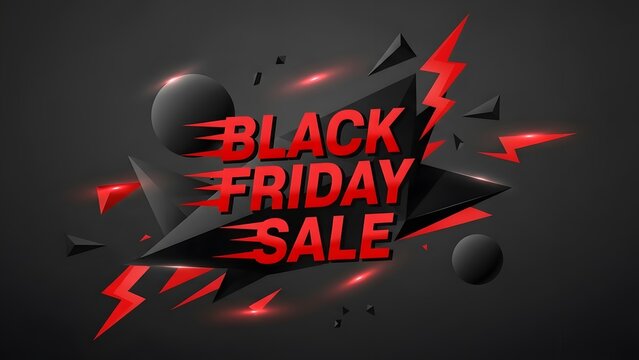 Advertisement for a black friday sale event, suitable for online promotions, social media, website banners, and email marketing campaigns.