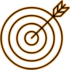 Arrow hitting the bullseye on a target symbolizing success and achievement