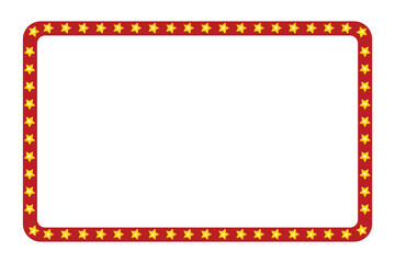 Retro light box frame border transparent background