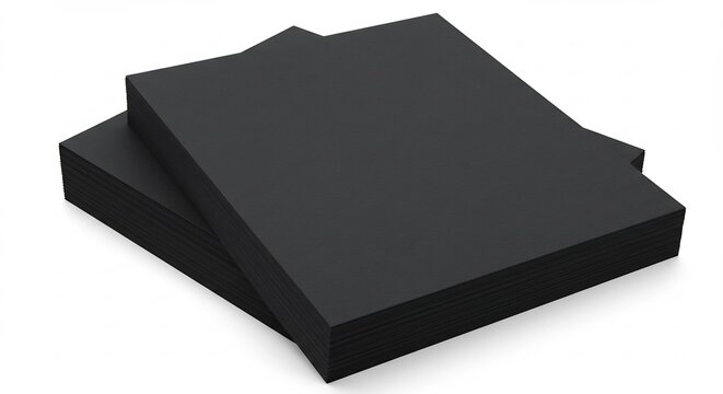 Two stacked black foam blocks on a clean white background.