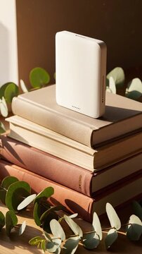 High Angle Wifi Extender on Earth Tone Books: A Stylish Tech Upgrade