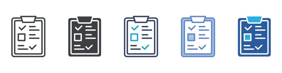 Task icon set multiple style collection