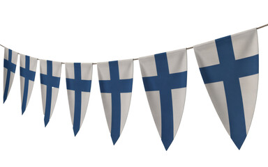 Finland flag bunting for celebrating Suomi independence day, Finnish pride decoration for parties and events, cultural celebration