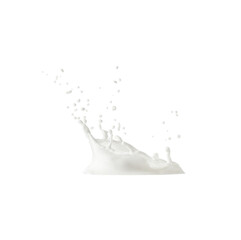 Splash of milk or cream isolated on white background with clipping path. Design element