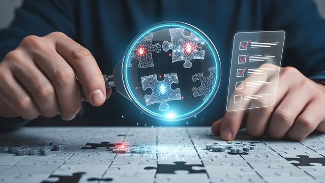 Analyzing Digital Puzzle Solving with Checklist and Magnifying Glass Technology