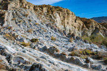 The Arid, Dry Terrain of the Tabernas Desert, Andalusia, Illustrating Growing Desertification in Southern Spain