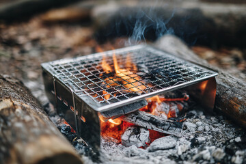 焚火用のキャンプグリル