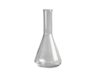Transparent Erlenmeyer Flask for Scientific Research