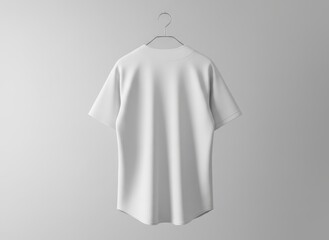 Blank white baseball jersey hanging on a hanger soft studio light