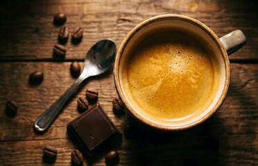 cup of coffee aesthetic style and vintage. AI