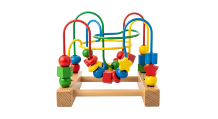 Wooden Bead Maze Toy with Colorful Beads and Wires image (25