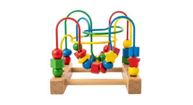 Wooden Bead Maze Toy with Colorful Beads and Wires image (25