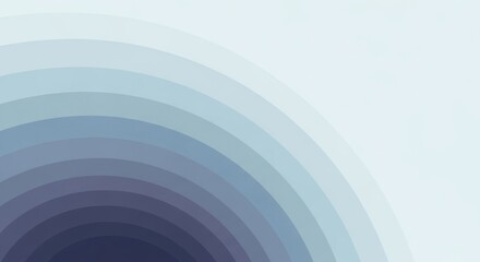 Abstract gradient design featuring concentric circles with calming blue tones for modern digital