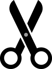 Minimalist Black Scissor Icon