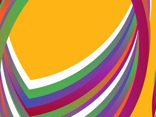 simple colourful line art with dynamic shape