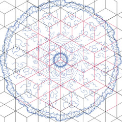 Serene HexaCircle Abstract Background