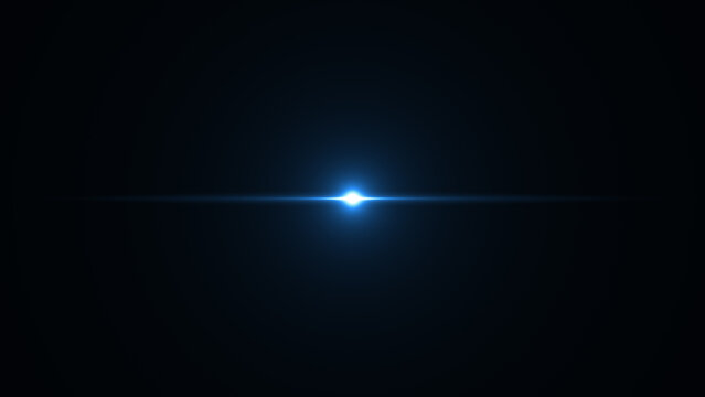 青色の反射光のような光のエフェクト、レンズフレア