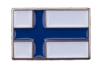 Finland flag pin badge gleaming, show your Finnish pride with this sleek patriotic emblem, a symbol of independence and national identity