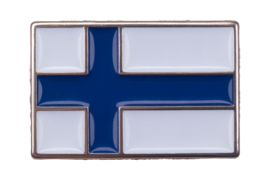 Finland flag pin badge gleaming, show your Finnish pride with this sleek patriotic emblem, a symbol of independence and national identity