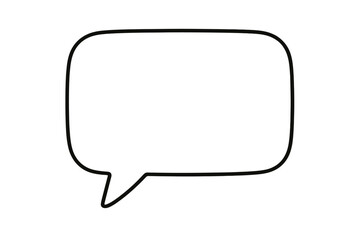 Naklejka premium Blank speech bubble with black outline for text or message
